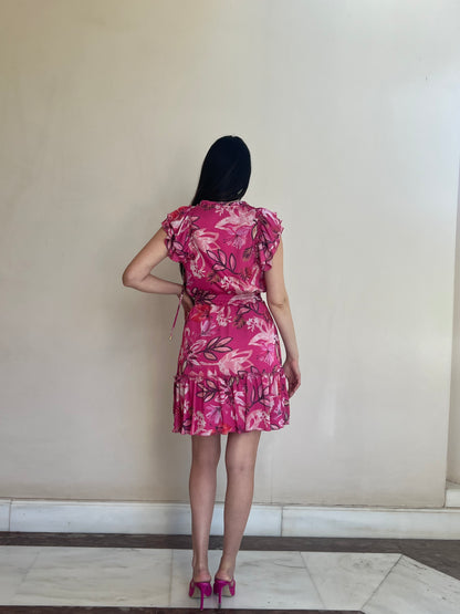 Fuchsia floral dress