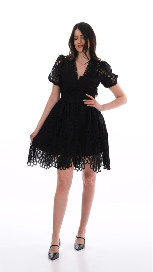 Black dress with lace