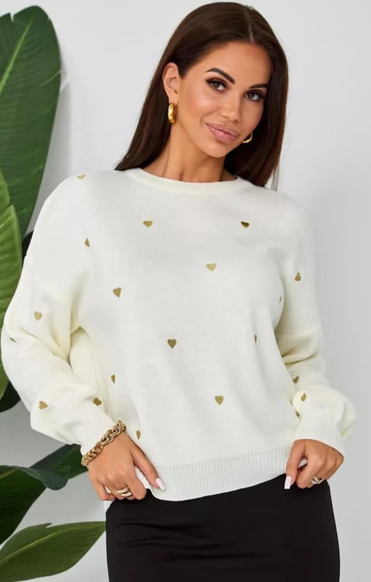 Blouse with hearts